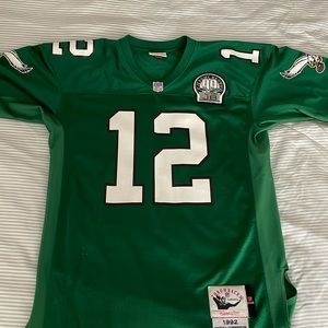 Authentic Mitchell & Ness Philadelphia Eagles Kelly Green Cunningham Jersey - L